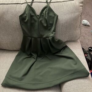 ModCloth Dress - Olive/Deep Sage (Small)